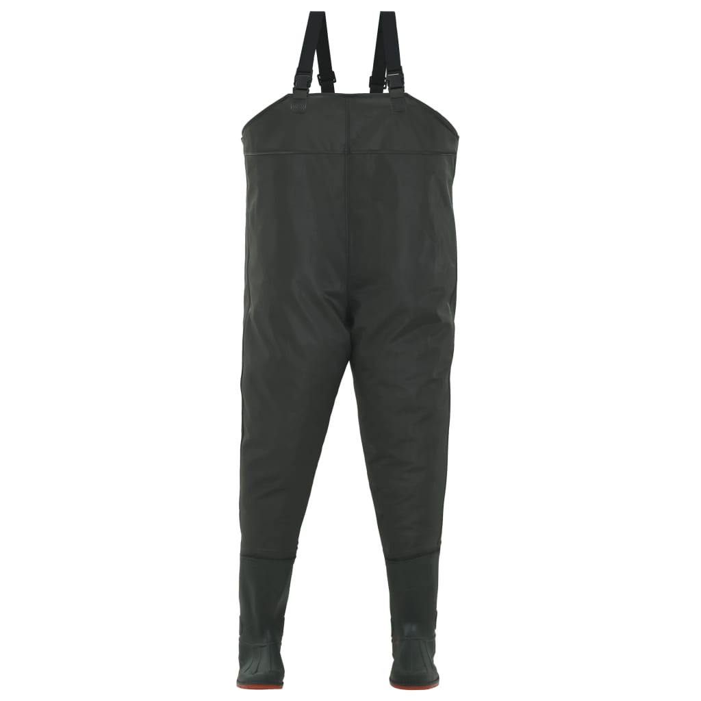 NNEVL Wading Pants with Boots Green Size 44